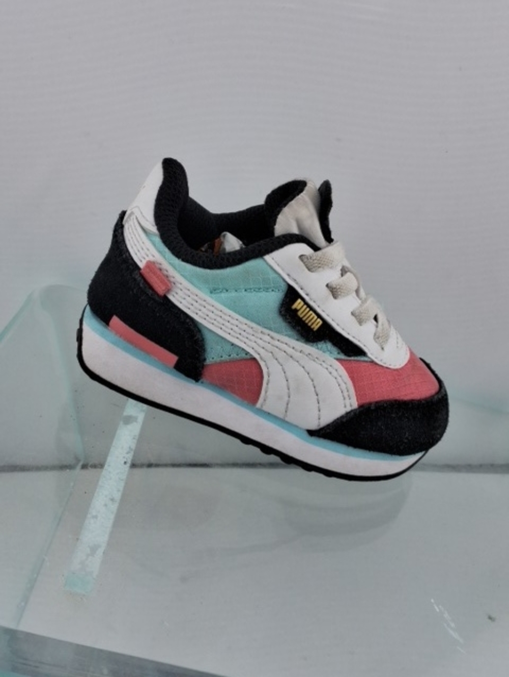 Puma Kids Teal, Pink & Black Colorblock Runner